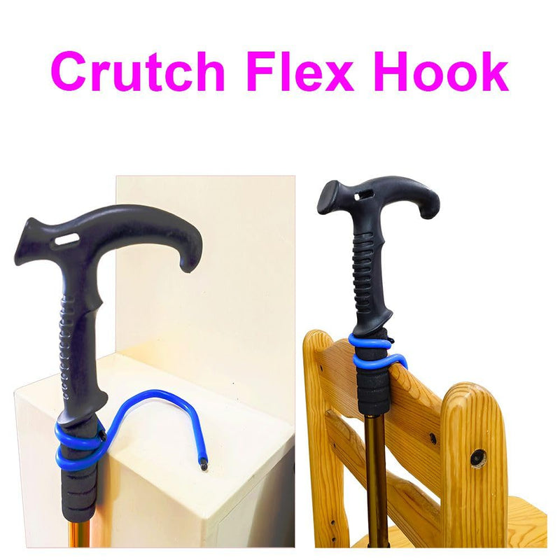 [Australia - AusPower] - Silicone Metal Flexible Hooks, Bendable into an S-Shape or any Desired Form. Metal Rope for Bundling Items. Ideal for Purse Hooks, Cane Fixation, and Washing Machine Door Brackets. Set of 4 Hooks. 