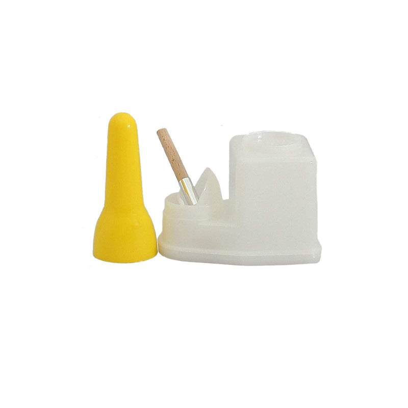 TS-Boy Premium Glue Pot and Glue Saver Container (with Brush) - Made in Germany - Size: Small 0.45L (15.2oz) - White HDPE Pot for Water & Solvent Based Adhesives Small 0.45L (15.2oz)