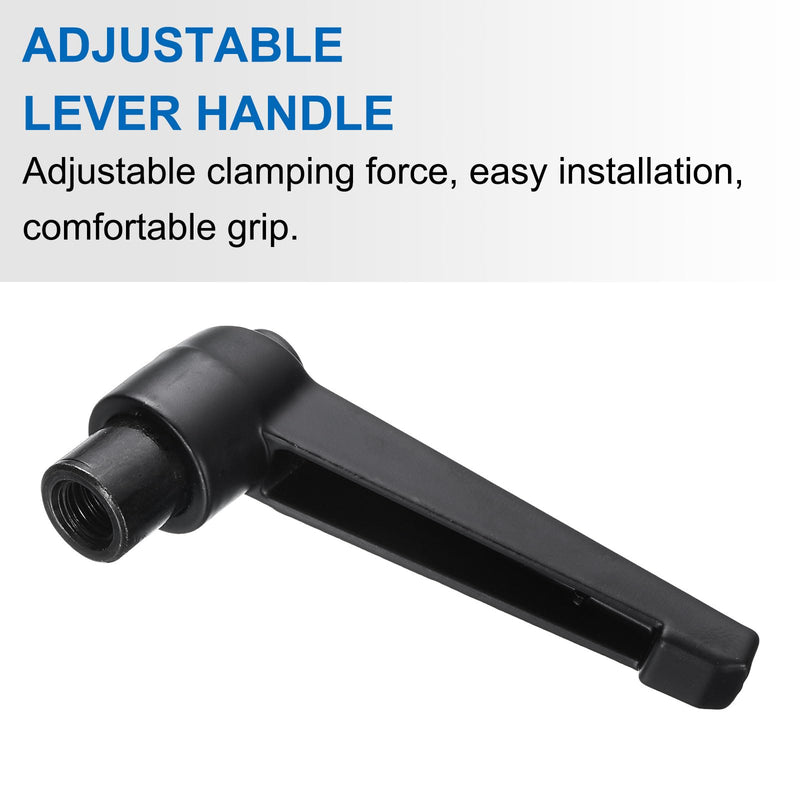 [Australia - AusPower] - uxcell 10pcs Clamping Lever Adjustable Handles M8 Metric Female Thread Level Handle Hand Knobs Quick Release Black for Lathe Machinery 