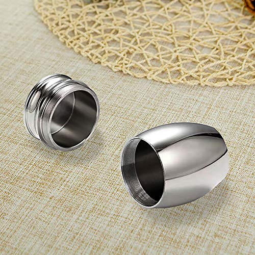 NA Small Keepsake Urns Stainless Steel Mini Waterproof Memorial Cremation Container Jar for Memorial Human Pet Ashes… (A Silver) A Silver