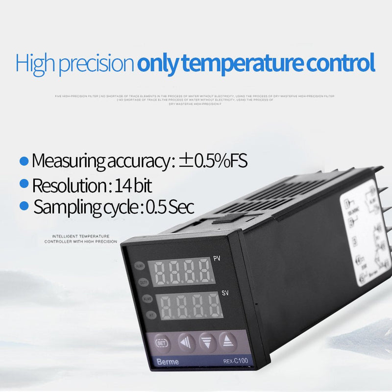 [Australia - AusPower] - PID Controller Thermostat Temperature Controller 0C1300C AC110V-240V Alarm REX-C100 Digital LED Temperature Controller for Electric Power Chemical Industry 