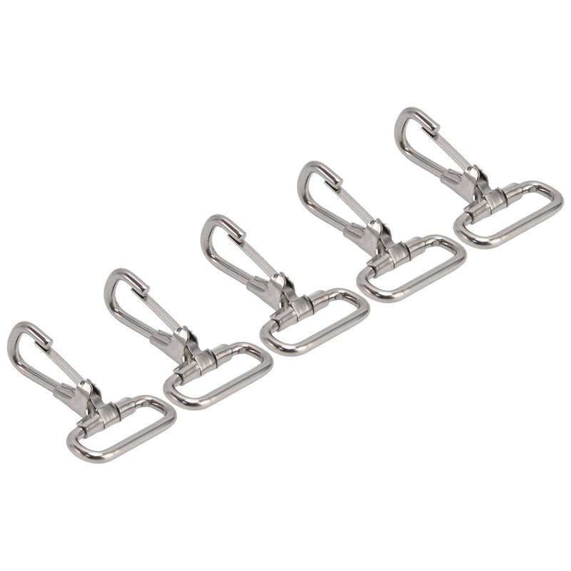 [Australia - AusPower] - Snap Hooks, 5Pcs Swivel Eye Snap Hooks, 304 Stainless Steel Swivel Eye Snap Hooks 29mm Diving Clips Spring Hooks for Bird Feeders, Pet, snap hooks 