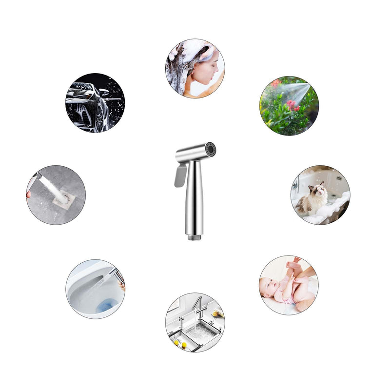 Handheld Bidet Douche Shower Spray for Toilet, IDMAX Stainless Steel Bidet Sprayer, Hand Held Toilet Washer Bathroom Hand Shower Shattaf Sprayer Muslim Shower for Personal Hygiene Sprayer-501C