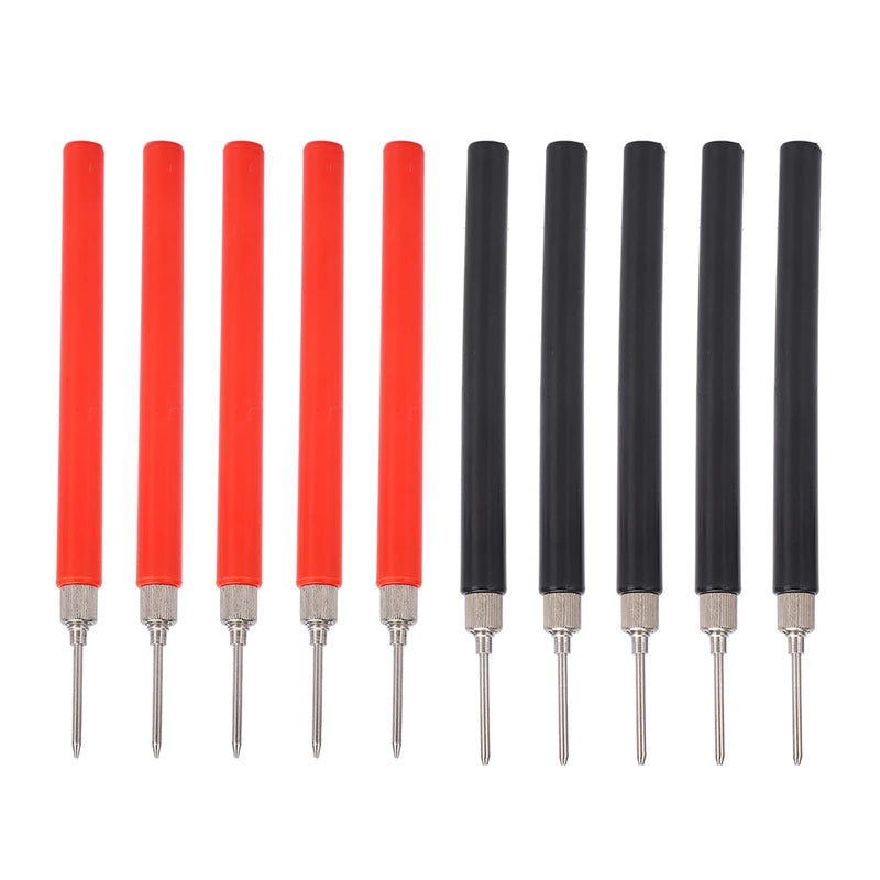[Australia - AusPower] - 5PCS Red and Black Multimeter Probe Test Pin, Test Probe Pin for Circuit 