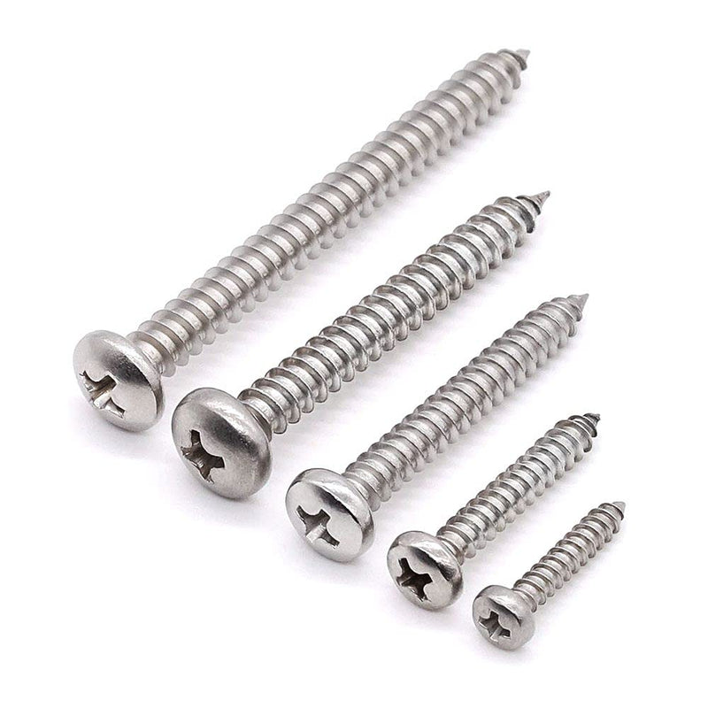 [Australia - AusPower] - Glvaner #10 x 1/2" (60 pcs) Pan Head Self Tapping Screws, 18/8 Stainless Steel 304, Phillips Pan Head Sheet Metal Screws, Pan Head Wood Screws, No.4.8mm Thread Size #10 x 1/2" 60 