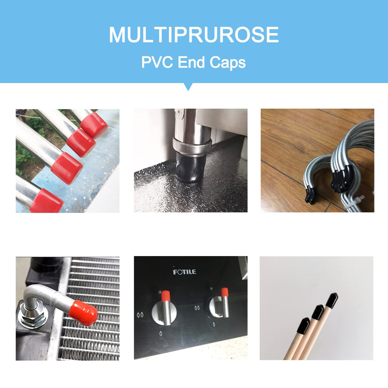 [Australia - AusPower] - Aopin Bolt Caps Screw Thread Protectors Rubber Round End Cap Cover 0.83 Inch (21mm) PVC Flexible Tubing Pipe Protective Bolt Safety Cover | for Pipe Post Tubing Rod Cover 10 Pcs (Black) 21mm Black 