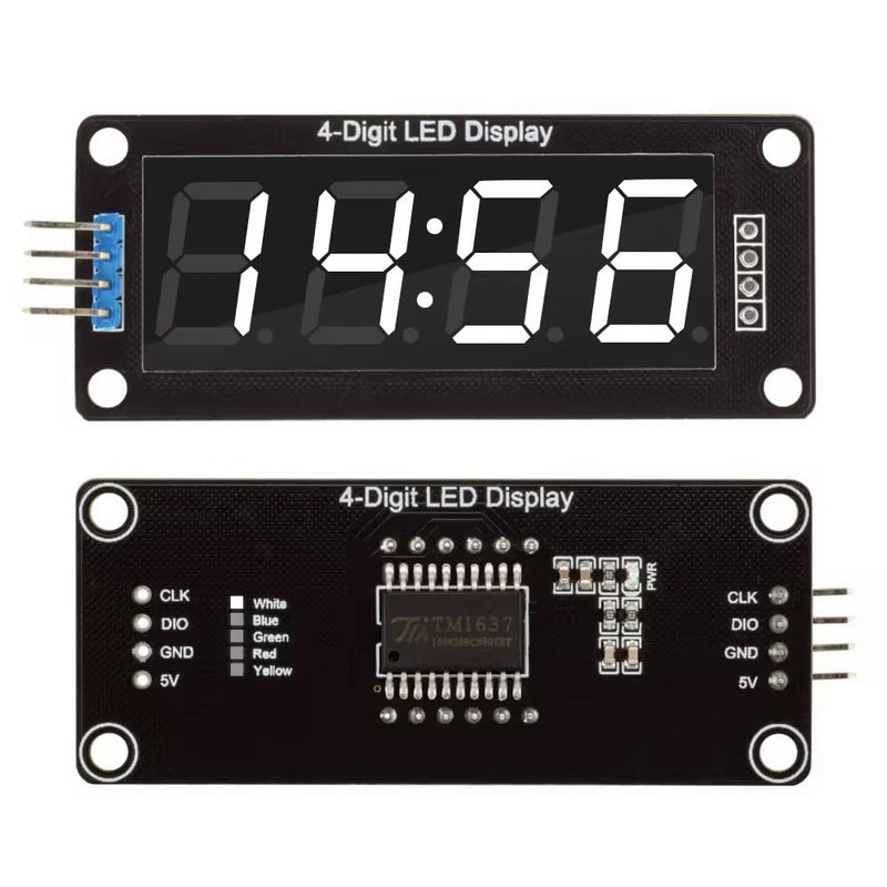 [Australia - AusPower] - Four Digit 0.56" Digital Display LED Seven Segments Double Dots Module Inbuilt TM1637 Serial Driver Board (White color - 3 pcs) 0.56 INCH WHITE 