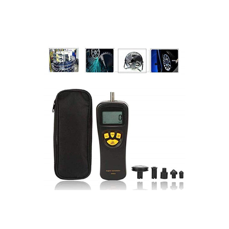 [Australia - AusPower] - Digital Contact Tachometer,LCD Handheld Tachometer 0.5-19999RPM,High Tester Counter with Max/Min/Last Data Backlight Hold Functions 