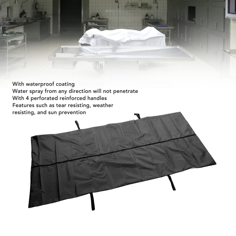 Emergency Cadaver Body Bag, 210D Leakage Proof Dead Body Bags for Funeral Hospital Transportation (Black) (210 * 75CM) 210*75CM