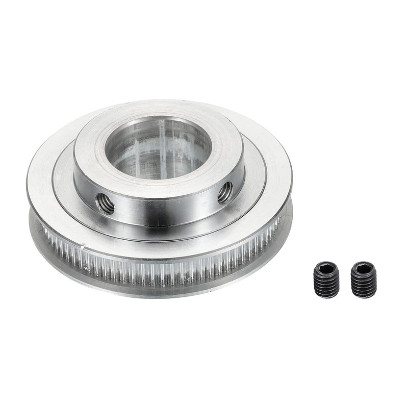 [Australia - AusPower] - MECCANIXITY 80 Teeth 25mm Bore Timing Pulley, Aluminium Synchronous Wheel Silver with M5 Screw for 3D Printer Belt, CNC Machine 