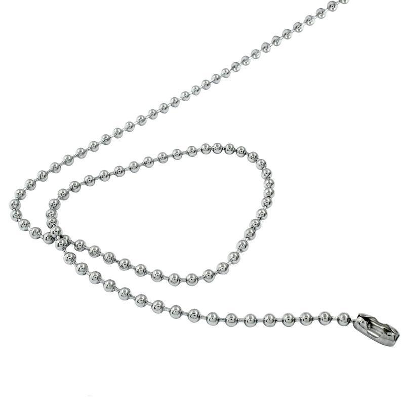 [Australia - AusPower] - 197" Stainless Steel Ball Chain, 4.5mm Beaded Pull Chain Extension Dog Tag Chain with 10 Connectors for Window Blind Vertical Replacement, Silver 197 inch 