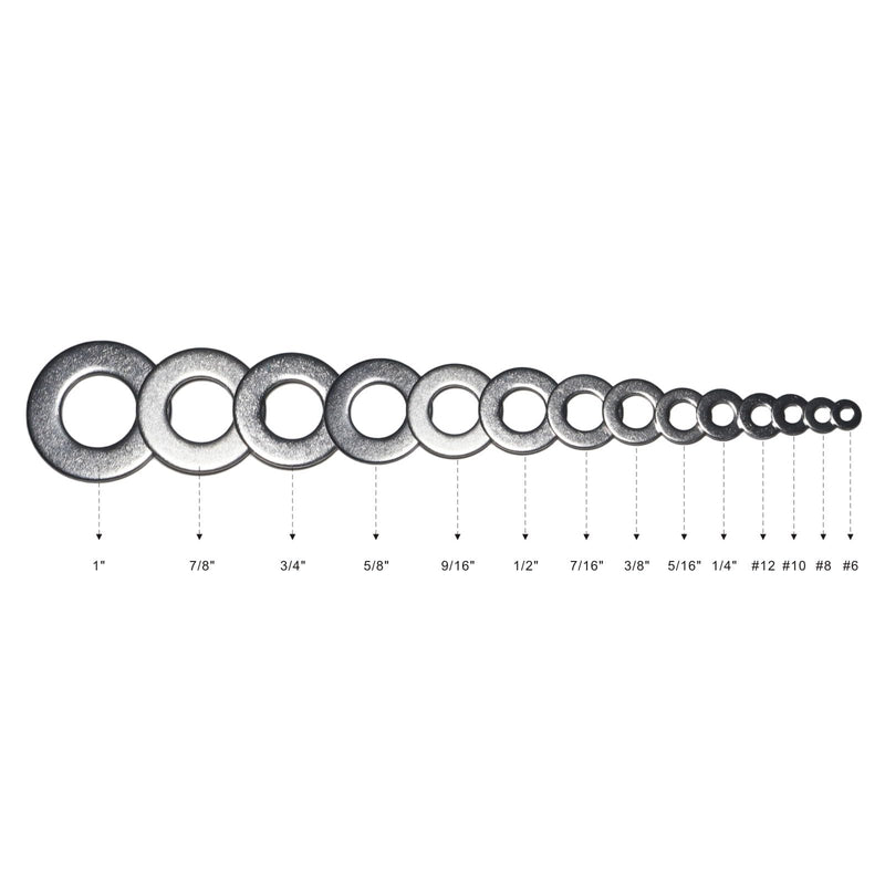 [Australia - AusPower] - 3/4" Flat Washer, 18-8 (304) Stainless Steel Washers Flat, 3/4 inch Stainless Flat Washers, 3/4" x 1-1/2" Washers Flat; 18pcs 3/4" x 1-1/2" - 18pcs Silver 