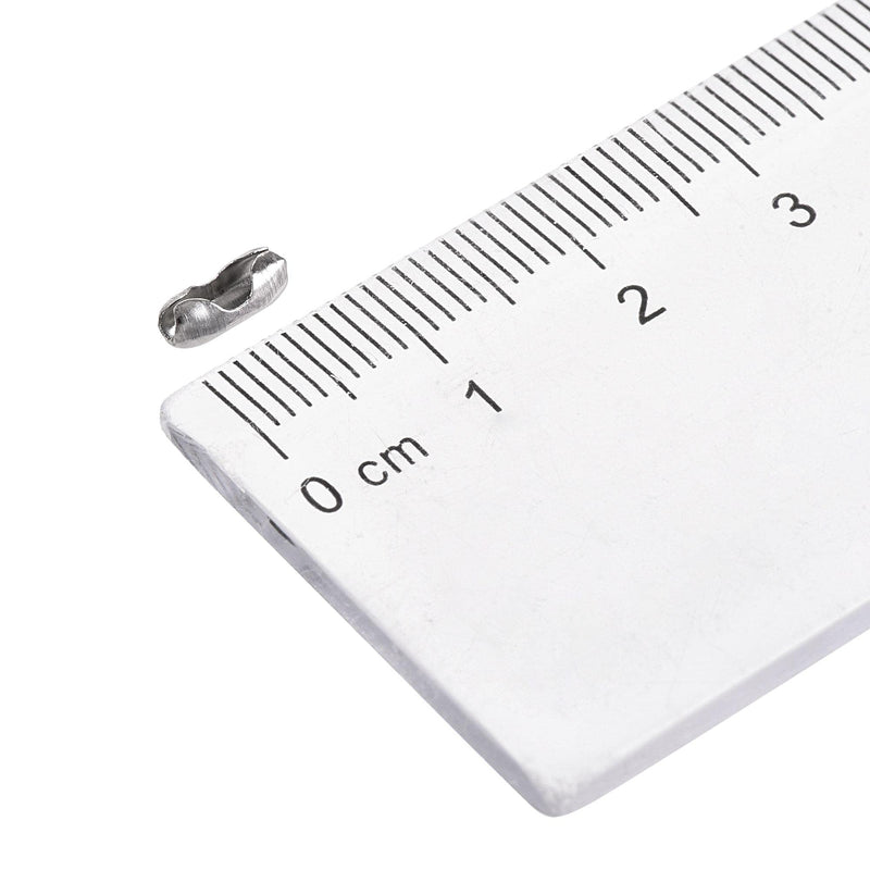 [Australia - AusPower] - uxcell Ball Chain Connector, 2mm Ball Chains Clasp Crimp Clips Link Stainless Steel Connection, Pack of 100 