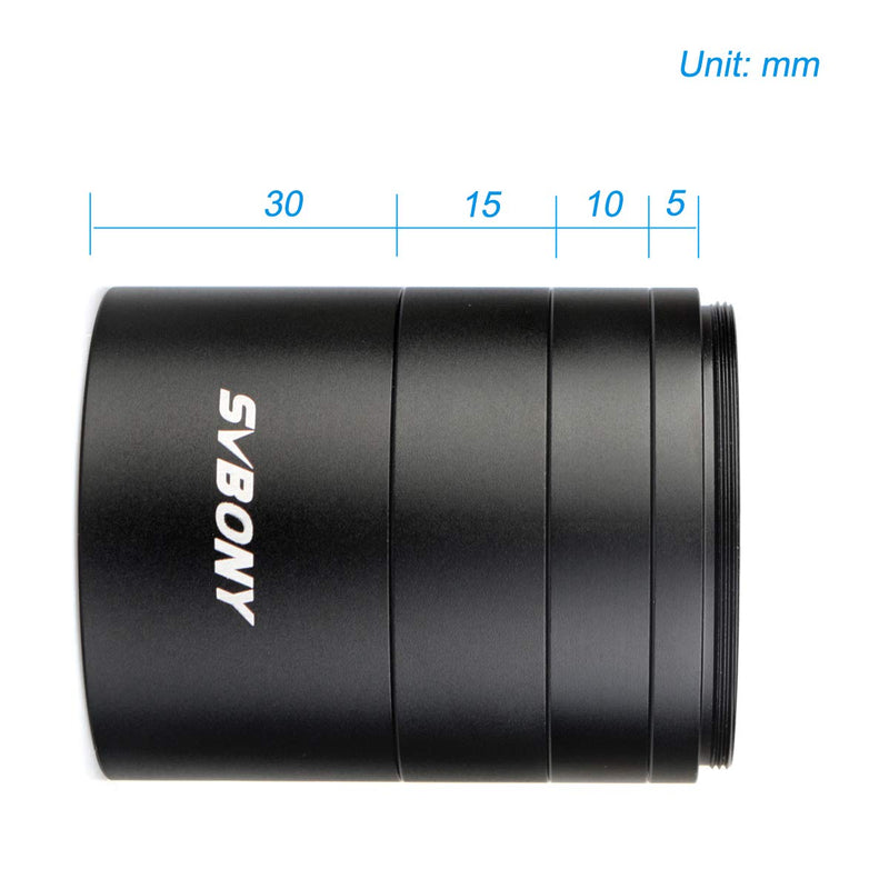 [Australia - AusPower] - SVBONY SV119 Extension Tube Kit for Cameras and eyepieces 5mm 10mm 15mm 30mm M48x0.75 on Both Sides for Solving Spacing Problems in Astrophotography 