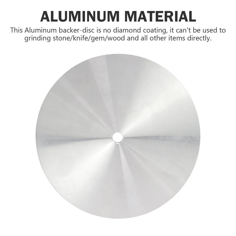Aluminum Grinding & Polishing Disc Base Plate - 8" x 1/2" Arbor for Flat Abrasive Wheels & Slant Cabber Machines & Backer-Disc - 1 Pack Solid 8 Inch