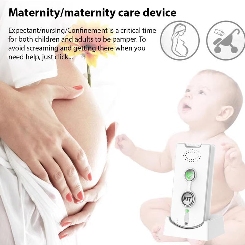 [Australia - AusPower] - 2Pcs Intercoms Wireless for Home Voice Bidirectional Caller Home Ultra Long Distance Portable Wireless Voice Interphone Elderly Caller Room to Room Communication Intercom Two Way Ringtone Call White 