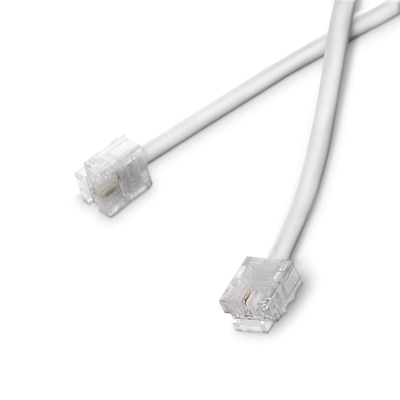 [Australia - AusPower] - THE CIMPLE CO Phone Line Cord 100 Feet - Modular Telephone Extension Cord 100 Feet - 2 Conductor (2 pin, 1 line) Cable - Works Great with FAX, AIO, and Other Machines - White 100 Feet Cord (30 Meter) 