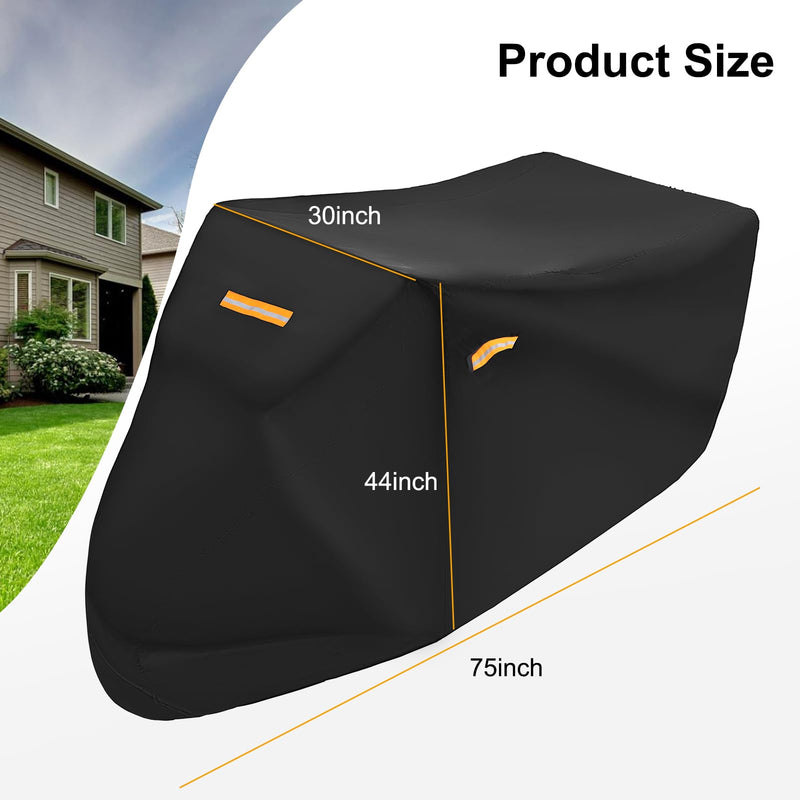 [Australia - AusPower] - Adult Tricycle Cover Electric Tricycle Covers, Strong UV Protection & Windproof, Waterproof, Heavy Duty Oxford Cloth Tricycle Cover, Black 