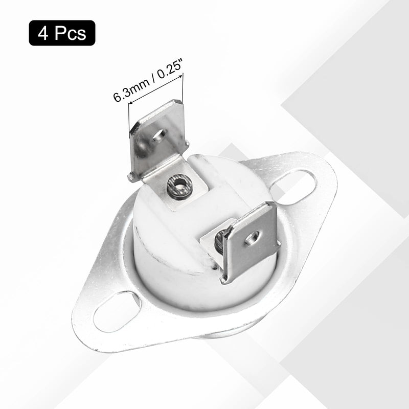 [Australia - AusPower] - uxcell KSD301 Thermostat 200℃/392°F 16A Normally Open N.O Temperature Switch for Microwaves,Oven,Coffee Maker 4 Pcs,Ceramic Material 