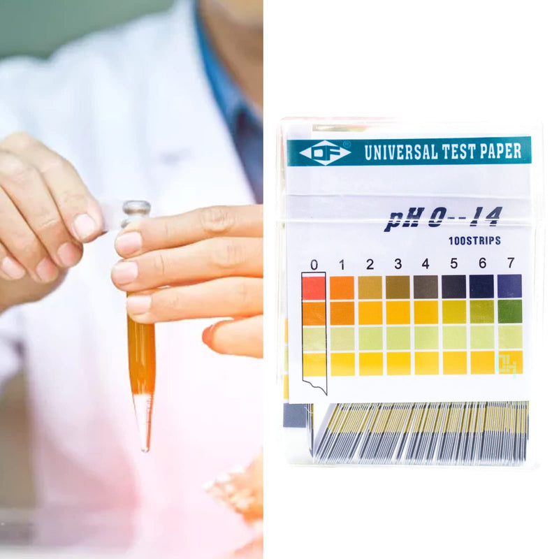 [Australia - AusPower] - 100 Sheets PH Test Paper, 0 to 14 Accurate Fast Measurement Acid Alkali Test Paper Strips for Water, Saliva, Soap, Soil, Diet pH Monitoring 