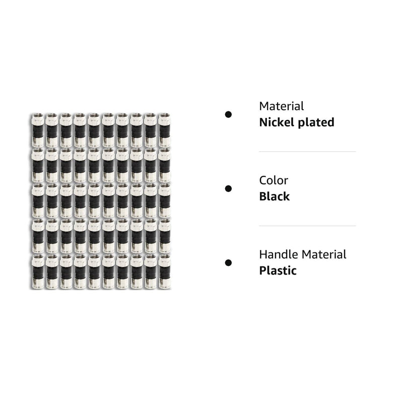 [Australia - AusPower] - 50-Pack RG6 Quad Compression Connectors PPC EX6XL Approved for Most Satellite or Cable Coax 