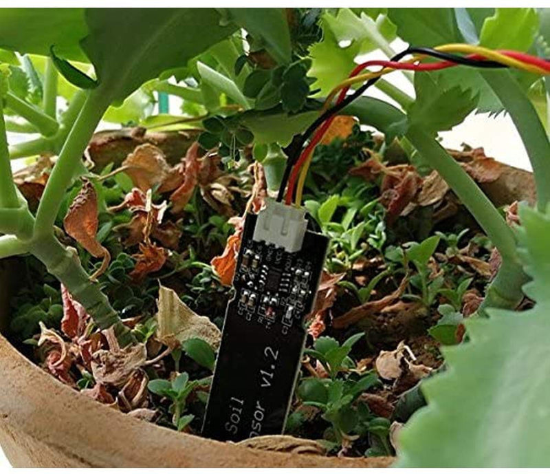 Aideepen 6 Pieces Soil Moisture Sensor Hygrometer Module V1.2 Capacitive Corrosion Resistant Module for Plant Watering DIY Kits 6PCS