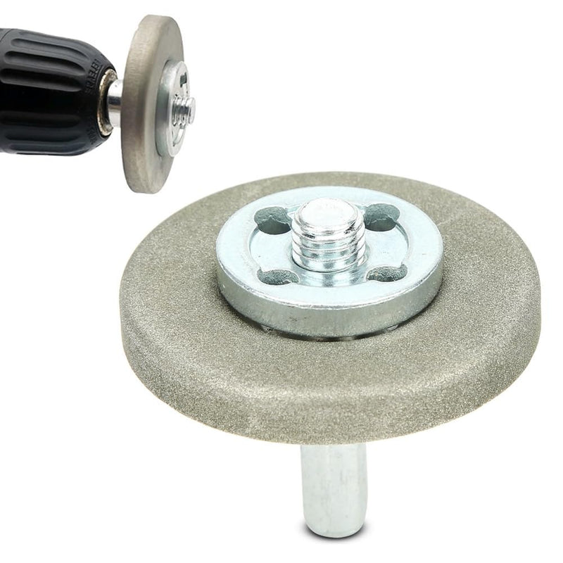 [Australia - AusPower] - Grinding Wheel 2.2 Inch Diameter Grinding Wheel Diamond Stainless Steel Grinding Stone for Planer Tool Drill Scissors (360 Mesh) 