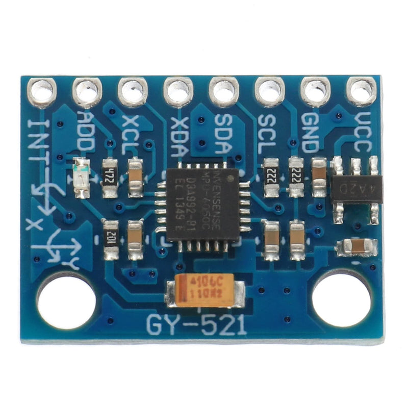 MPU-6050 GY-521 MPU6050 3 Axis Acceleration Sensor Module 6 DOF Gyroscope Sensor Module 16 Bit AD Converter Data Output IIC I2C for Arduino (Pack of 3)