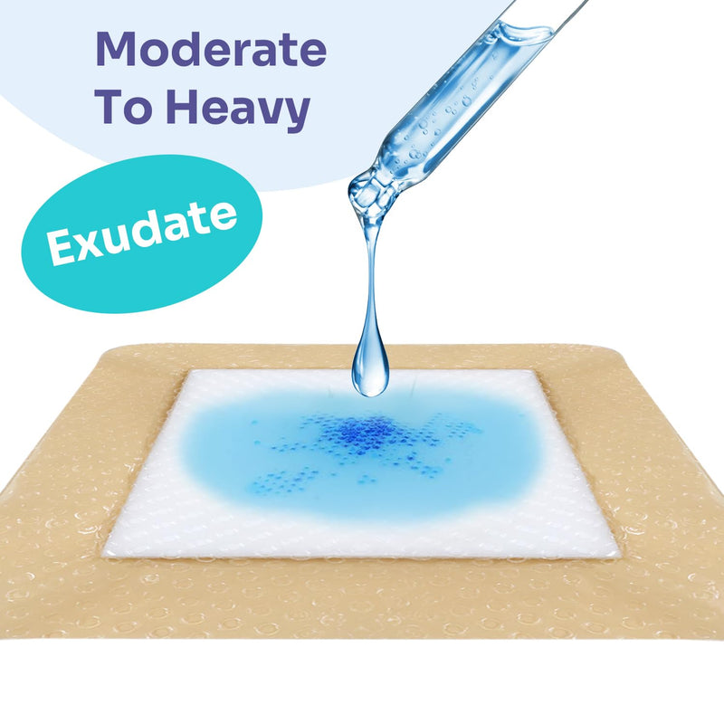 [Australia - AusPower] - Conkote Silicone Bordered Foam Dressing 2x 5, Water-Resistant & Comfortable, Box of 10 Dressings 2'' x 5'' (10 Dressings) 