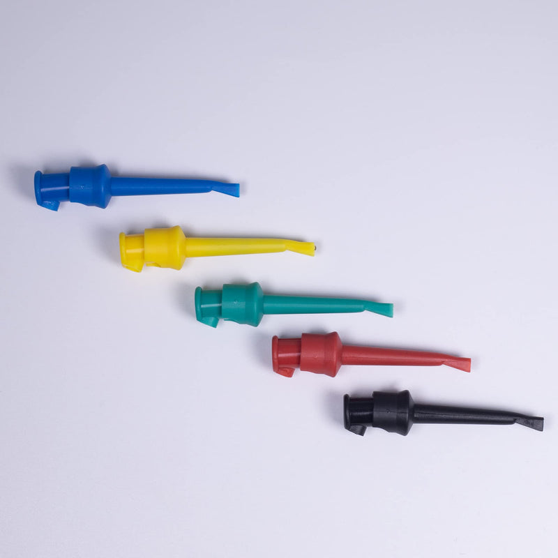 [Australia - AusPower] - Test Hook Clip, Multimeter Test Lead Kit Hook Clip Probe Mini Grabber for Circuit Testing PCB IC 