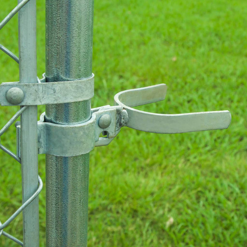 Skelang Chain Link Gate Latch, Chain Link Fence Lock 1-3/8" x 1-5/8", Galvanized Fence Fork Latch for Fence Gate, Kennel and Run (Pack of 2) 1-3/8" x 1-5/8", Pack of 2