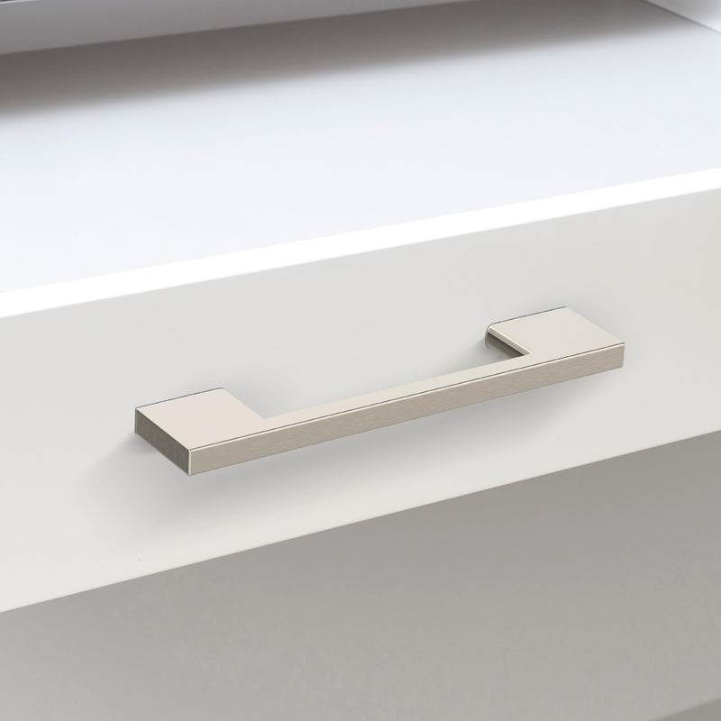 Southern Hills Brushed Nickel Cabinet Pulls - 96mm - Satin Nickel Drawer Handles, Modern Kitchen Cabinet Handles, Silver Kitchen Handles for Cabinets and Drawer Pulls, Cupboard Door Hardware 3.75 inches 5 pack