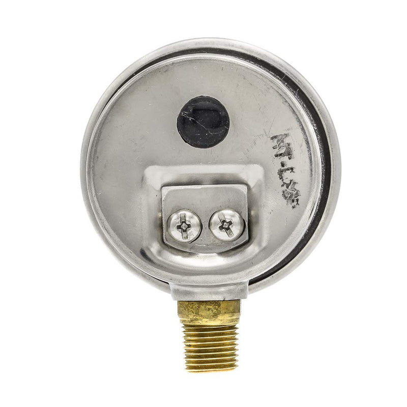 [Australia - AusPower] - PIC Gauges 201L-158G Bottom Mount Glycerine Filled Pressure Gauge w/ SS Case, Brass Internals, SS Bezel, PC Lens, 1.5" Dial, 0/200 psi Range, 1/8" Male NPT 0 - 200 PSI 