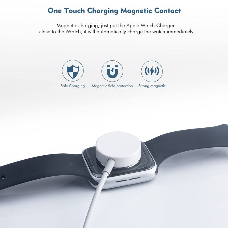 [Australia - AusPower] - Watch Charger for Apple Watch Charger, 0.3m/1FT Short iWatch USB Wireless Magnetic Portable Charging Cable Cord Compatible with Apple Watch Series 9/8/7/6/SE/5/4/3/2/1 
