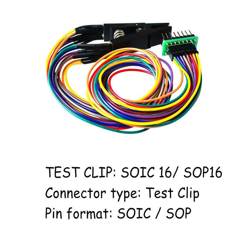 [Australia - AusPower] - Acxico 1Pcs SOP16 IC Test Clip SOP SOIC 16 SOIC16 Pin IC Test Clamp Sop16 to Dip8 Flash Clip Suitable for 25 Series Chips 