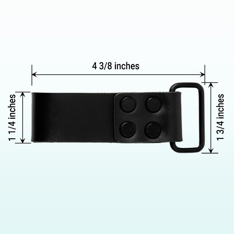 Leather Tape Measure Holder for Belt with 4 Rivets | 4 Inch Versatile Tape Measure Clip or Drill Belt Clip | Durable Measuring Tape Holder Clip for Construction Accessories Men
