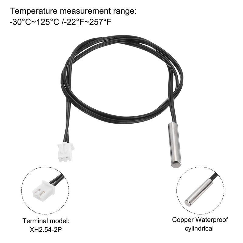 [Australia - AusPower] - uxcell 3 Pcs 50K NTC Thermal Sensor Probe,Nickel-Plated Copper Sensitive Temperature Sensor Probe 19.7 Inch Digital Thermometer Extension Cable Temp Sensor for Electrical Appliances 
