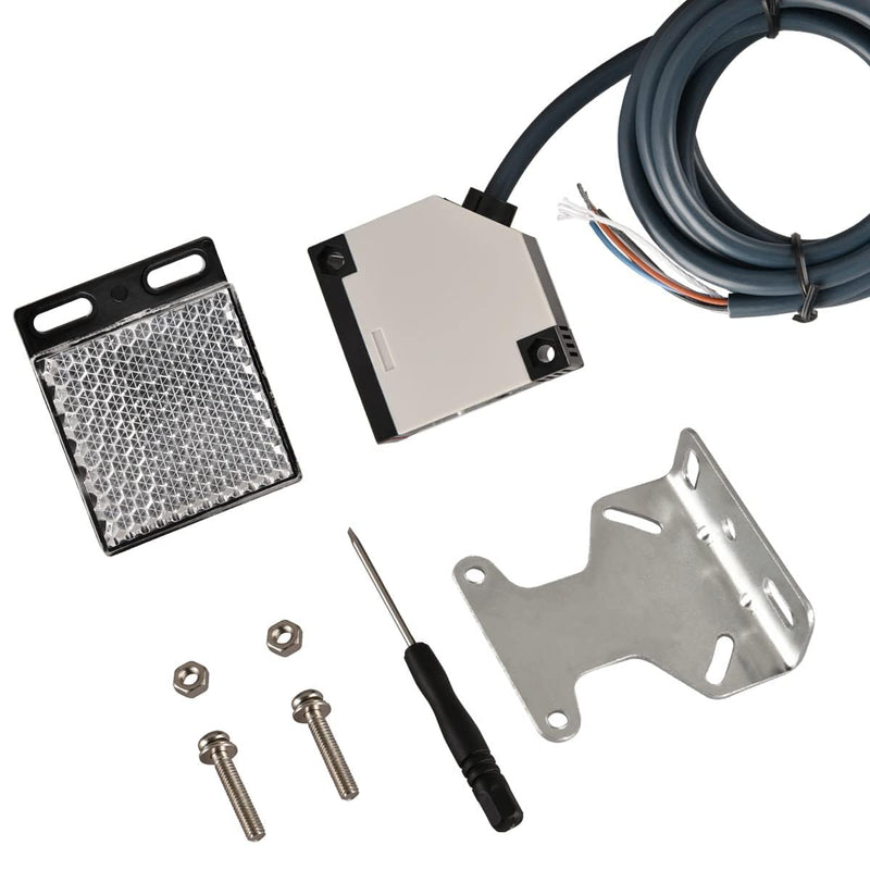 Heschen Photoelectric Switch, E3JK-R4M1, AC90-250V, Illuminated Type, Detection Distance 4M, with Reflector Plate