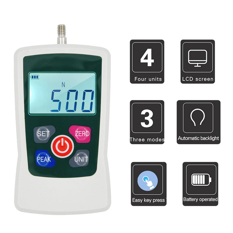 AUNMAS 50N Digital Force Gauge, Handheld Gauge with Backlit Screen, Accurate Measurement for Engineers and Technicians