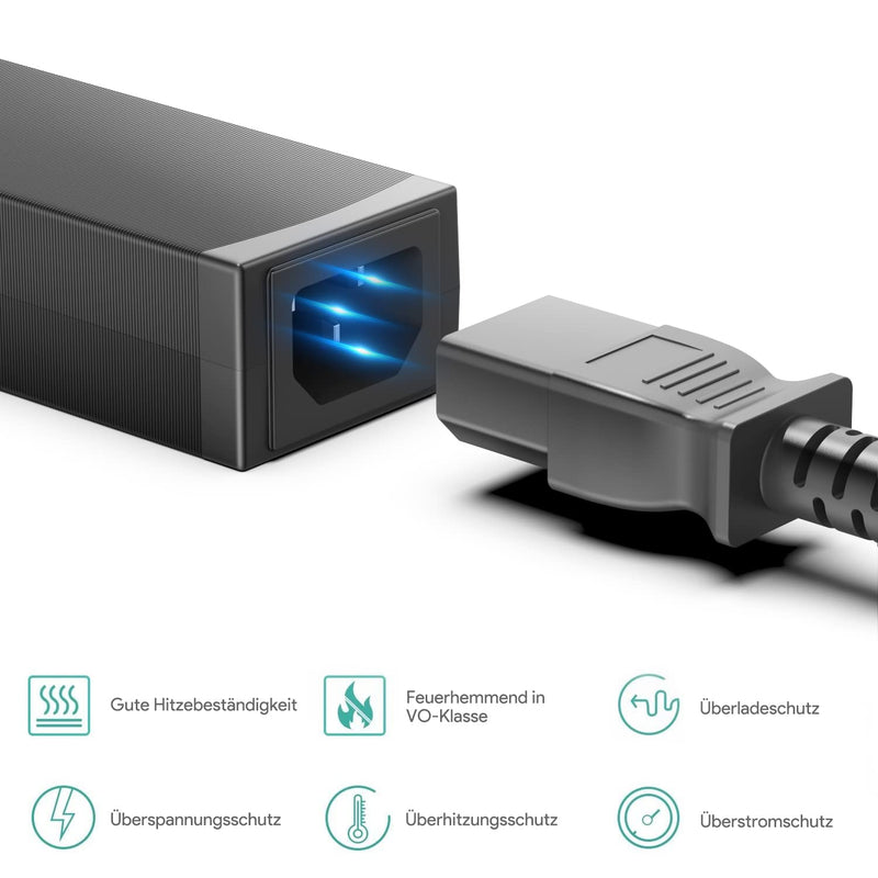 [Australia - AusPower] - HKY Power Supply 12 V / 3.5 A for Tenda LTE WLAN Routers, All AVM Fritzbox WLAN Router and Telekom Speedport Smart - Extra Long Cable 2.6 m - Suitable for Fritz Box 7590 DSL, LTE - Fritz!Box Cable 