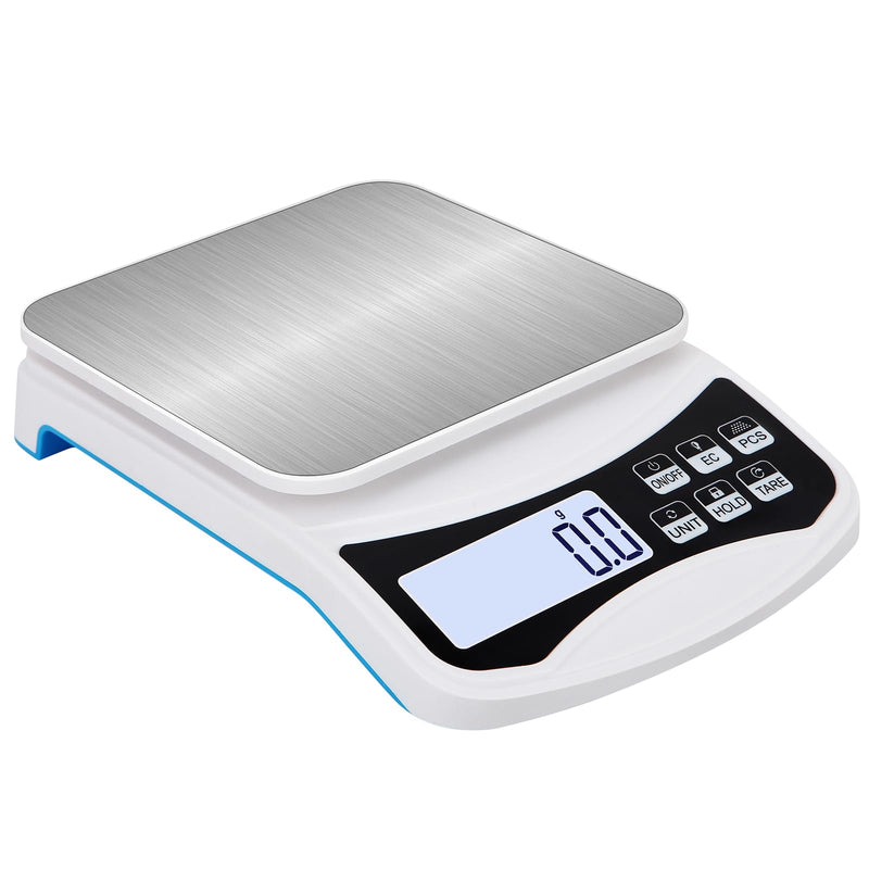 [Australia - AusPower] - Digital Lab Scale 5000g x 0.1g LCD Display Analytical Balance Jewelry Scale with Charging Precision Electronic Scale Scientific Scale 0.1g Accuracy for Laboratory Kitchen Measurement Rechargeable 