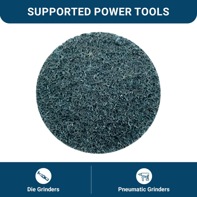 Benchmark Abrasives 2-inch fine nylon surface conditioning disc with male R-Type backing for die grinders