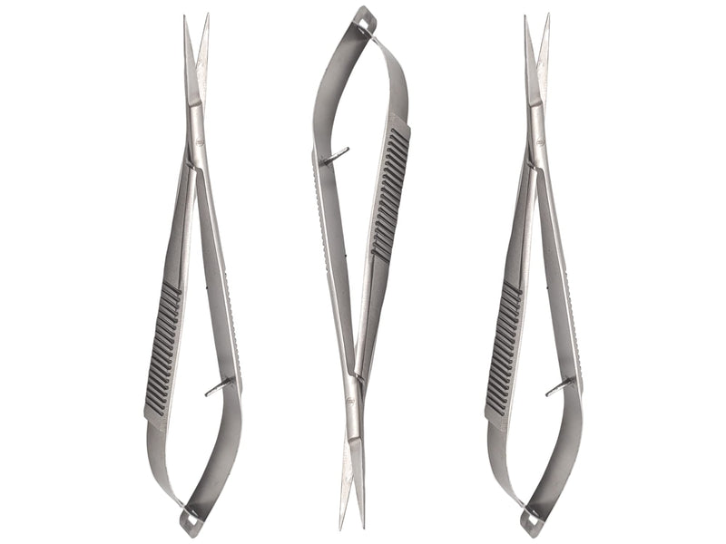 [Australia - AusPower] - Bundle of 5.5Spring Action Micro Castroviejo Scissors straight Set Snip Stitch 
