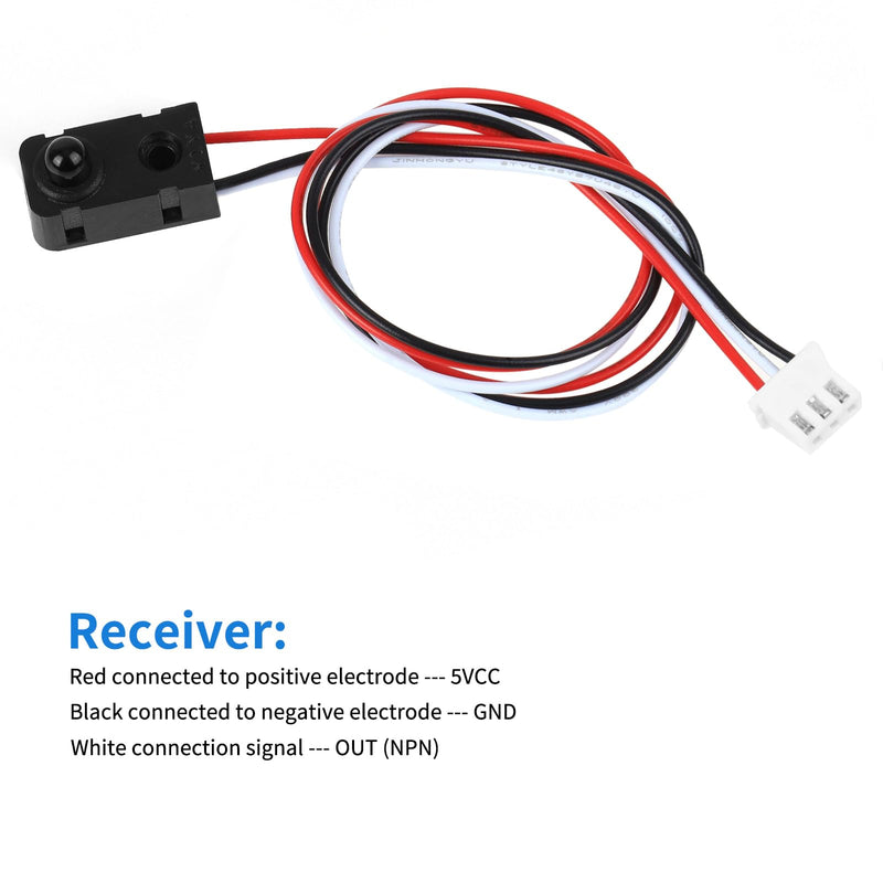 [Australia - AusPower] - 2PCS IR Break Beam Sensor 5MM LEDs Counting Module Split Through-Beam Photoelectric Switch for Apply Relay, K60, PLC, 51 microcontroller, STM32,Cable Length 30cm,Test Distance 1M 2PCS 