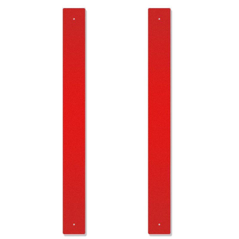 Copkim 2 Pcs Reflective Sign Post Panel 3 x 30 Inch Reflective Aluminum Red Driveway Markers Metal Reflector for Road Parking Street Caution Vehicle Slow Moving