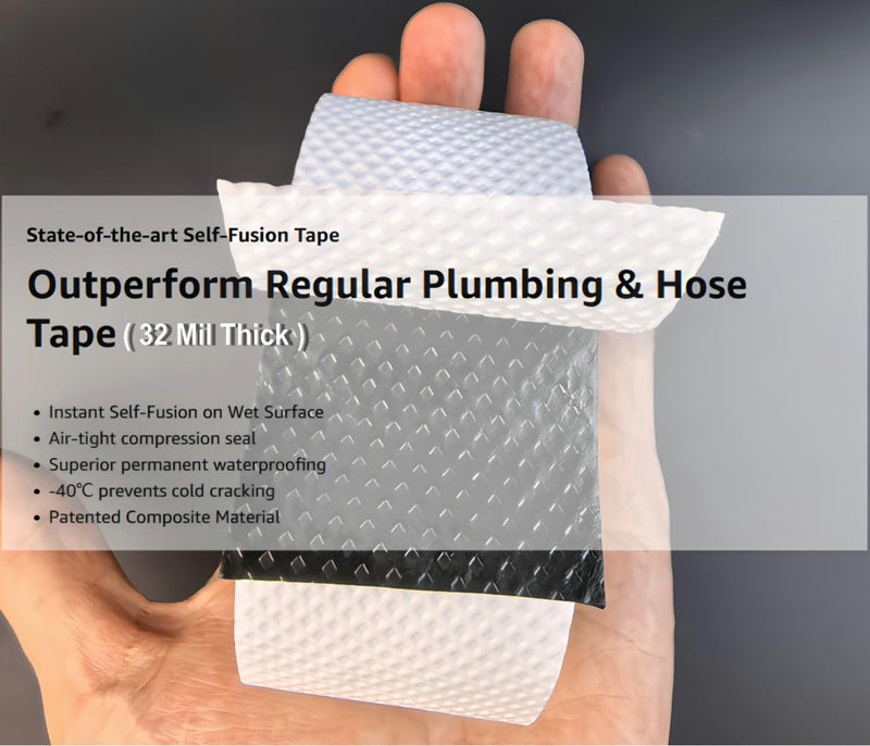 Silicone Butyl Composite Rubber Self-Fusing Tape(1.5" x 20FT) | IP67 Waterproof & 35KV Insulated | Extreme Cold/Hot Resistance | for Plumbing, Hose Repair, Pipe Leak, Electrical Joint, Handlebar Grip 20FT-1ROLL
