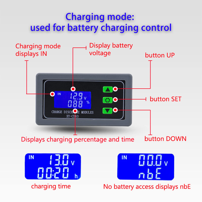 [Australia - AusPower] - DC 6V-60V Low Voltage Protector Disconnect Switch Module with LCD Display, 30A Under-Voltage Deficit Protector 