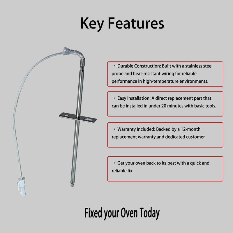 [Australia - AusPower] - 316217002 Oven Temperature Sensor Probe Replaces AP3363354 1015027 316111201 316111203 318087600 Oven Sensor 316217002 