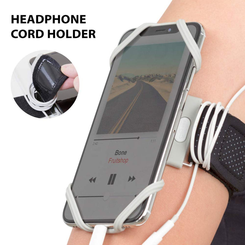 [Australia - AusPower] - 【Bone】 Run Tie Running Armband Phone Holder for Apple iPhone 14 13 12 11 Pro Max Mini XS XR X 8 7 Samsung Galaxy S10 S9 S8 Smartphone, Phone Size 4-6.7" (Black/Arm Size 9.8-15.7") L Arm Size (9.8-15.7 inches) Black 