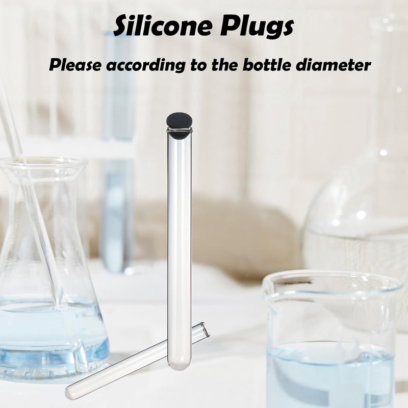 [Australia - AusPower] - 12pcs Silicone Plugs Waterproof Tapered Round Hole Stoppers Black for 6mm Hole 